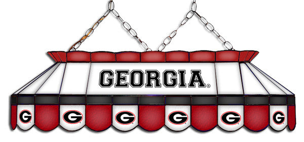 Georgia Bulldogs Stained Glass Pool Table Light