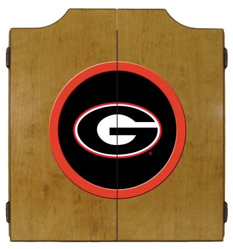 Georgia Bulldogs Dartboard Cabinet