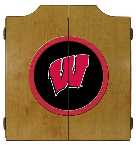 Wisconsin Badgers Dartboard Cabinet