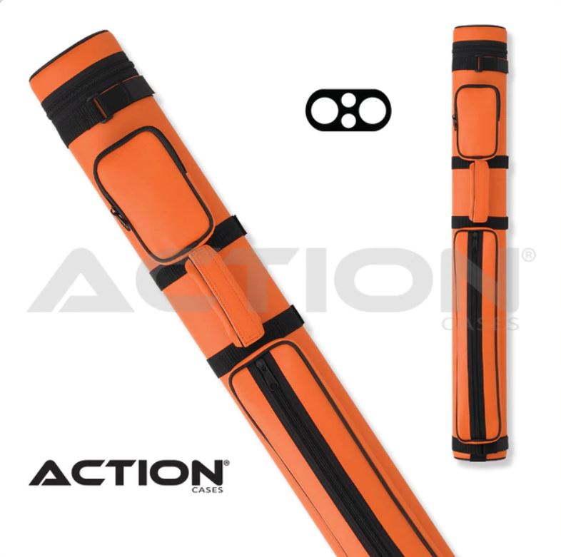 Action AC22 ORANGE 2Bx2S Billiards Pool Cue Stick Case