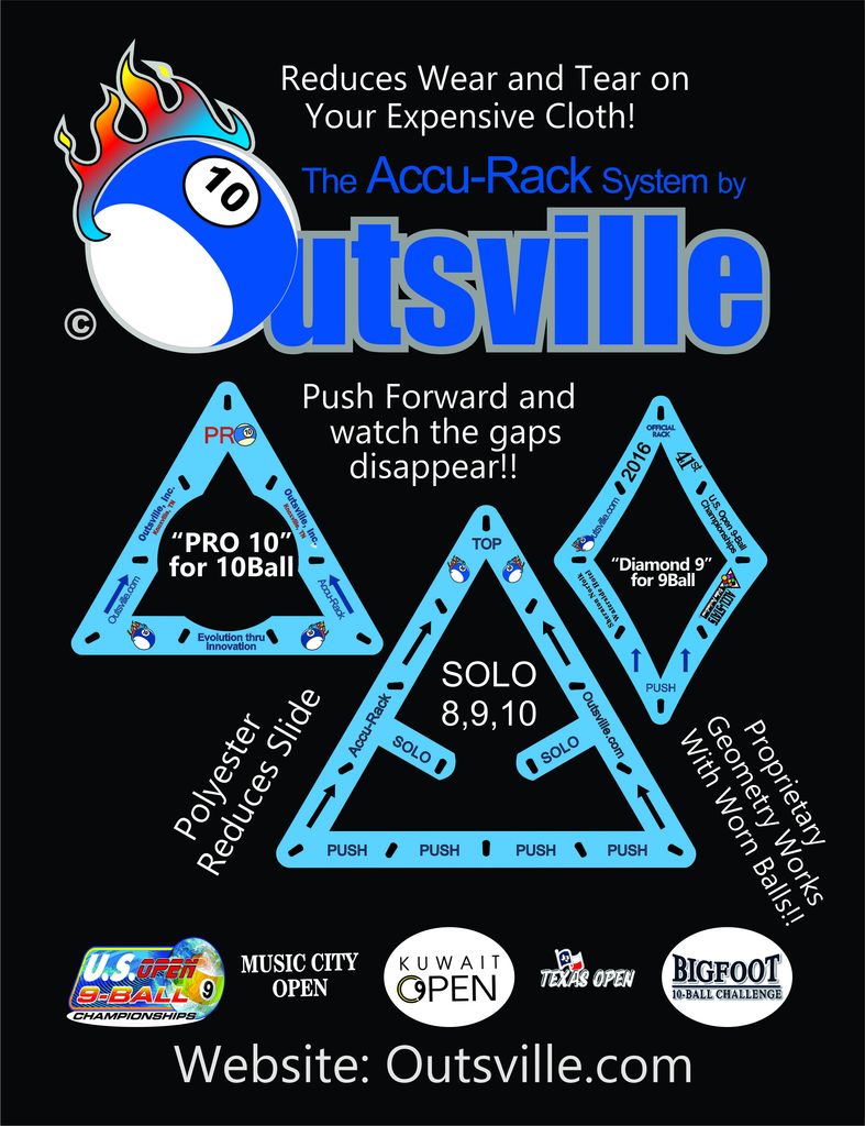 Accu-Rack Outsville Billiards Template SET