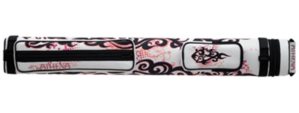 Athena ATHC03 2Bx2S Black With Heartburn Tribal Heart Design Billiards Pool Cue Stick Case