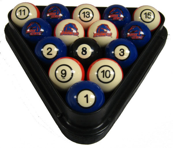 NCAA Boise State Broncos Numbered Pool Balls Set - College Football Billiards