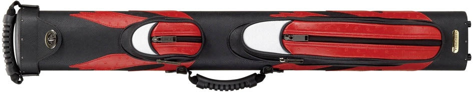 Vincitore C22M-2 2Bx2S Black / Red Billiards Pool Cue Stick Case
