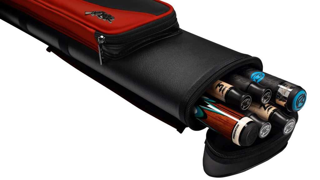 Predator C PRE ROAD 2B4S DA BLK/RED H 2Bx4S Red and Black Billiards Pool Cue Stick Case