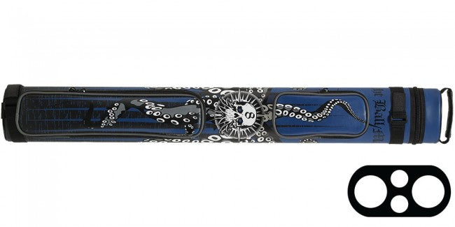 Eight Ball Mafia EBMC22J 2Bx2S Blue, Black Billiards Pool Cue Stick Case