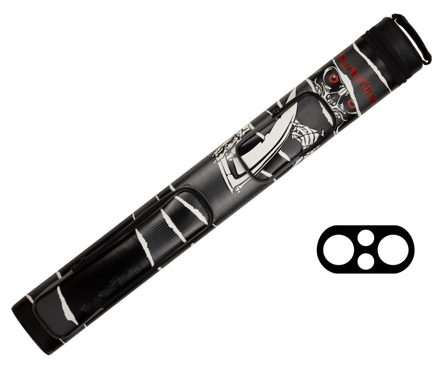 Eight Ball Mafia EBMC22O 2Bx2S Black, White Billiards Pool Cue Stick Case