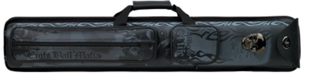 Eight Ball Mafia EBMCNA 3Bx5S Black with grey designs Billiards Pool Cue Stick Case