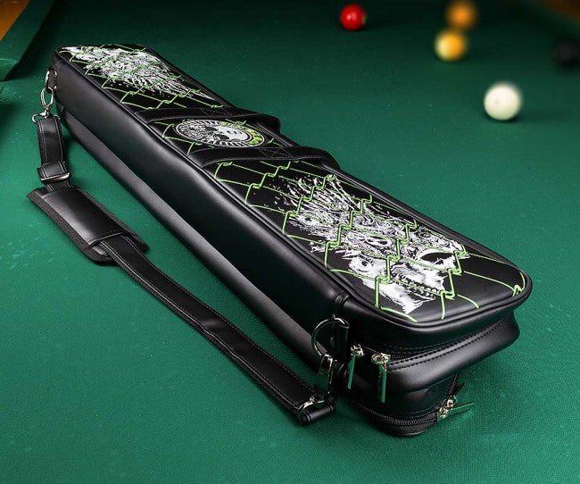 Eight Ball Mafia EBMSCE 4Bx8S Black with White and Green Accents Billiards Pool Cue Stick Case