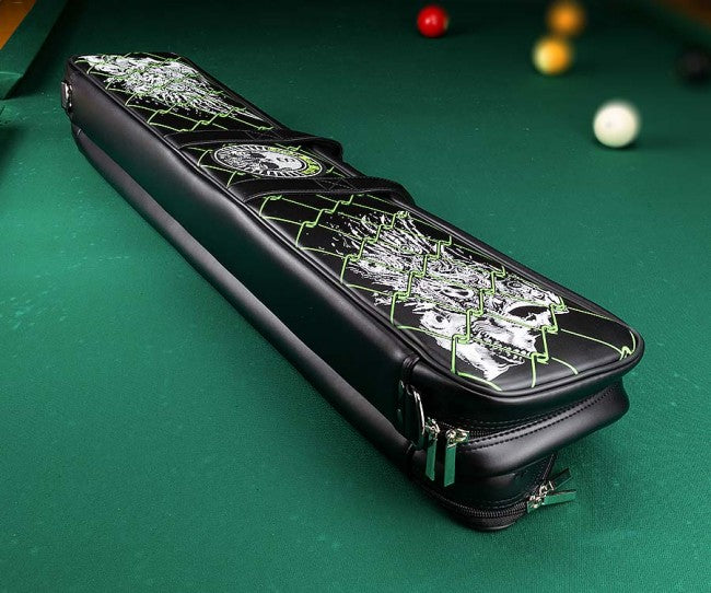 Eight Ball Mafia EBMSCE 4Bx8S Black with White and Green Accents Billiards Pool Cue Stick Case