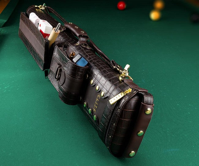 Elite ECC24 2Bx4S Brown Billiards Pool Cue Stick Case
