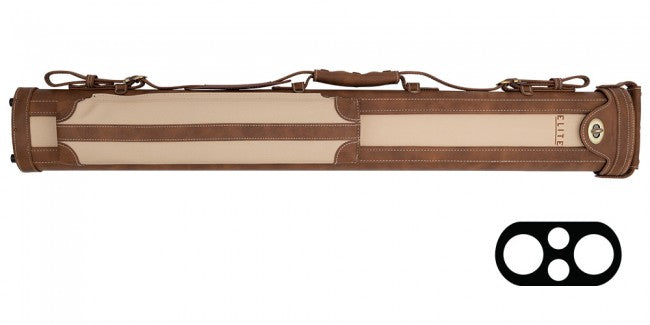Elite ECV22 CHESTNUT 2Bx2S Brown/Tan Billiards Pool Cue Stick Case