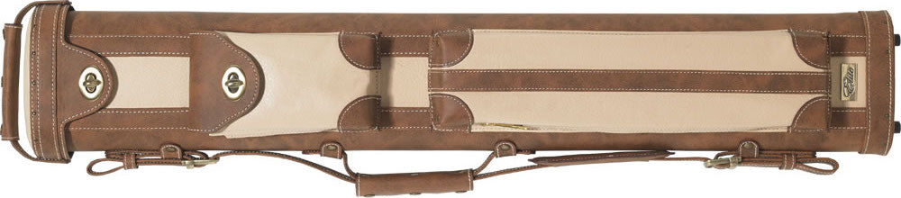 Elite ECV24 CHESTNUT 2Bx4S Chestnut and Tan Billiards Pool Cue Stick Case