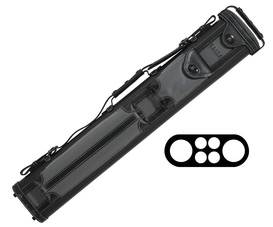 Elite ECV24 GREY 2Bx4S Hard Billiards Pool Cue Stick Case