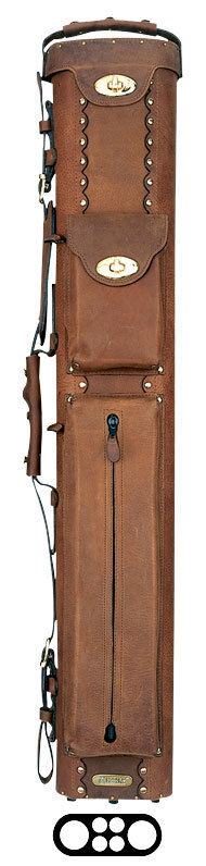 InStroke ISB24 2Bx4S Brown Billiards Pool Cue Stick Case