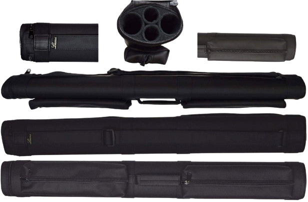 LUCASI LC22M Premium Leatherette Oval Pool Cue Case