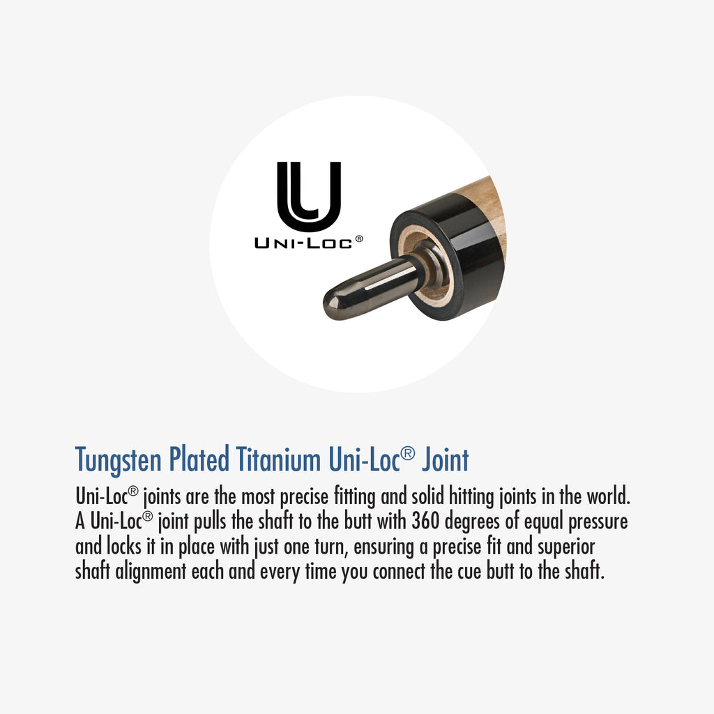 Lucasi LCR50 58 in. Billiards Pool Cue Stick + Free Lucasi Velvet Soft Case