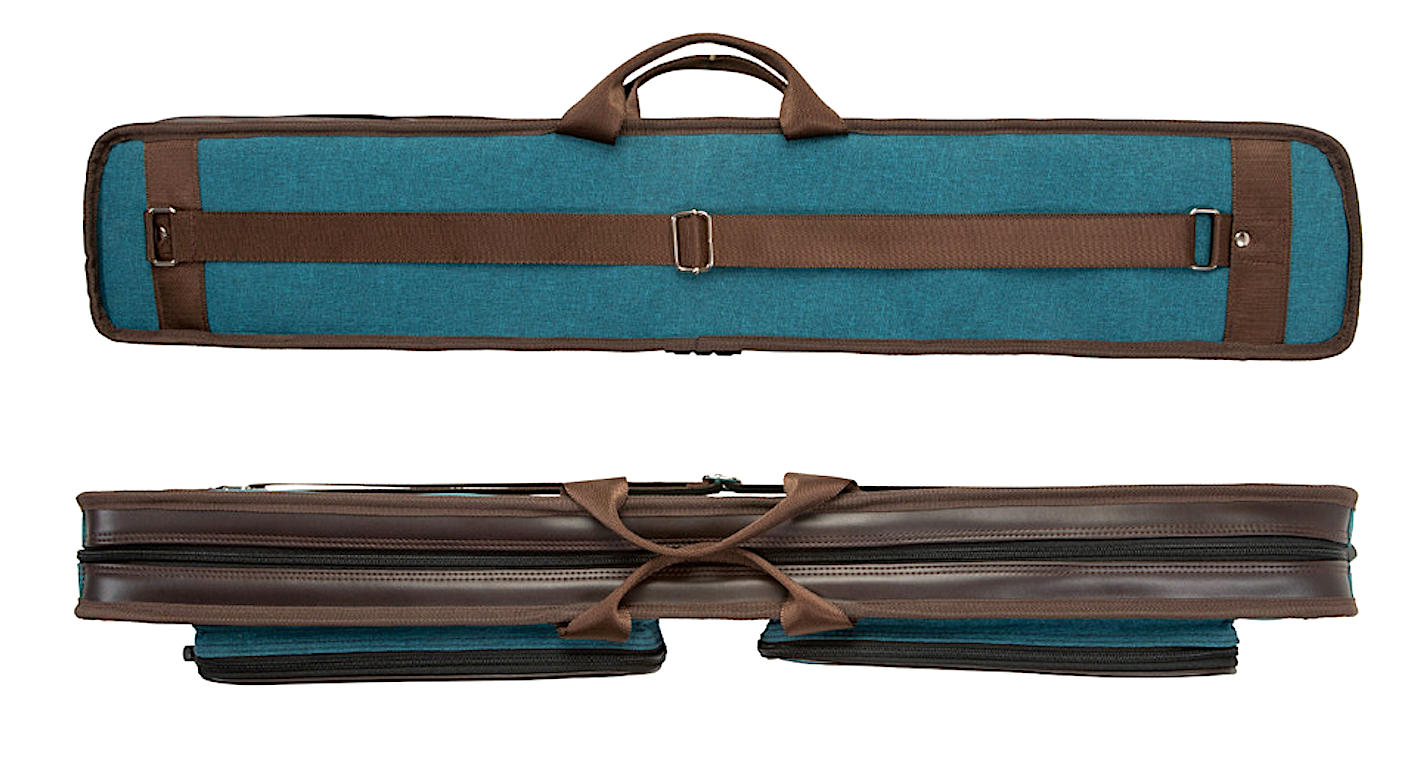 LZDU35BL Lucasi Duo Soft Case 3 Butt 5 Shaft Blue/Brown