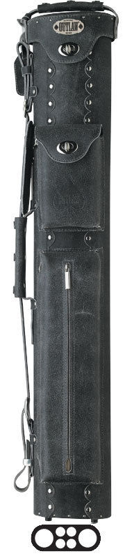Outlaw OLCCB02 2Bx4S Black Billiards Pool Cue Stick Case