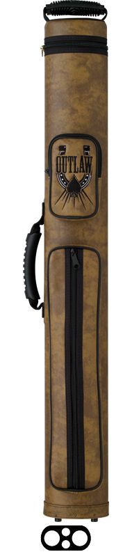 Outlaw OLH22 HORSESHOE 2Bx2S Tan Billiards Pool Cue Stick Case