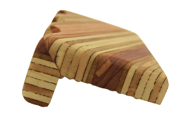 Exotic Wood Cue Claw - 3 Cue - Diagonal Designs