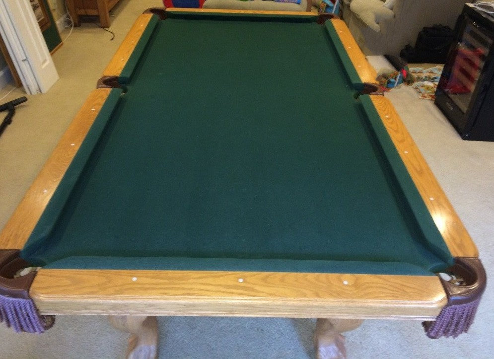 (SOLD) Used 8' Kasson Golden Oak Pool Table