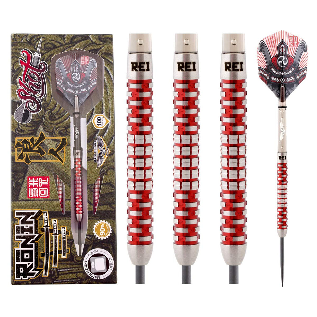 Shot Darts REST-122 Ronin Rei Steel Tip Dart Set 22gm