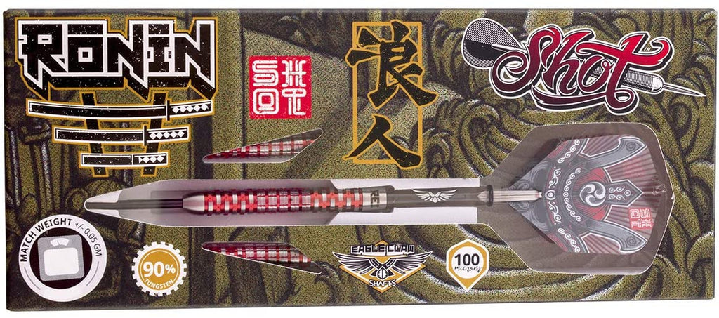Shot Darts REST-122 Ronin Rei Steel Tip Dart Set 22gm