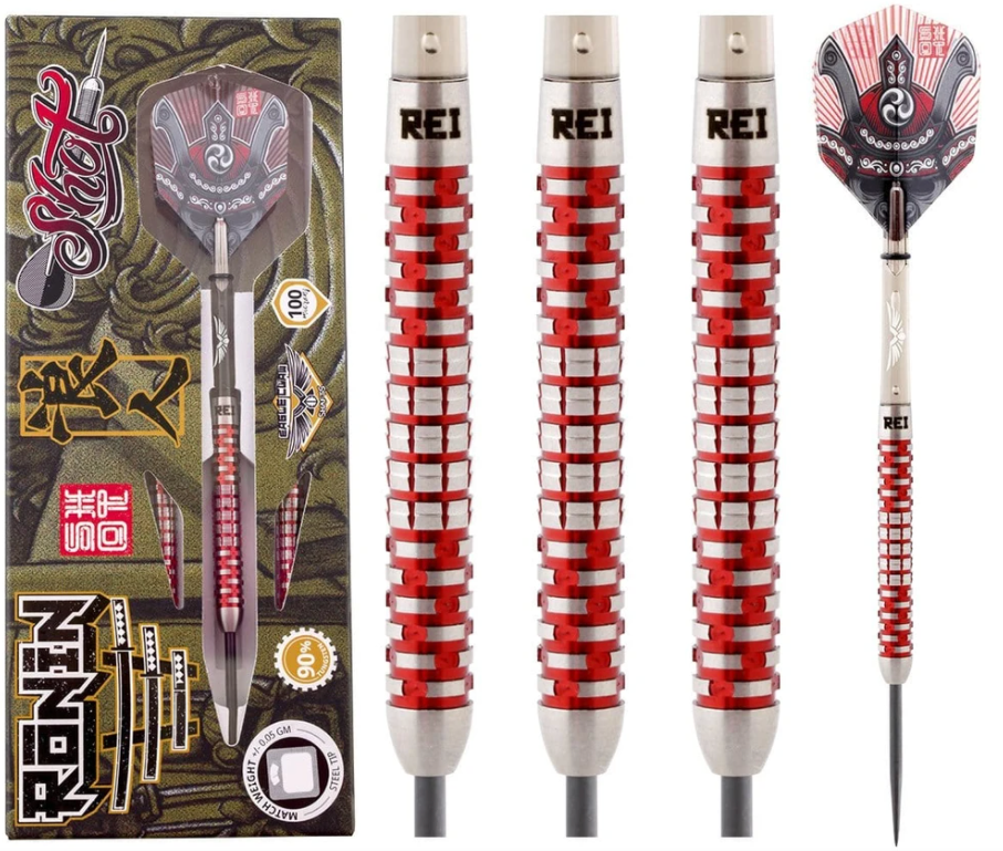 Shot Darts REST-123 Ronin Rei Steel Tip Dart Set 23gm