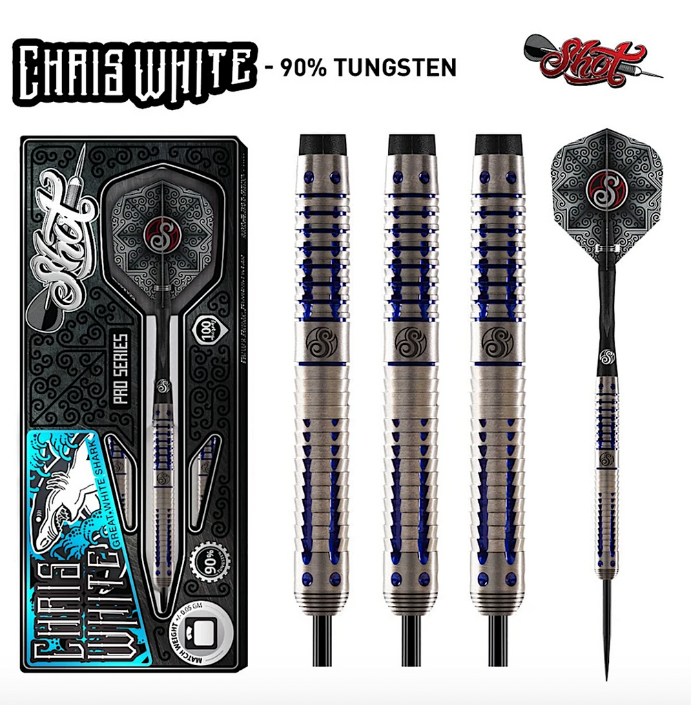Shot Pro Series - Chris White Steel Tip Dart Set 23gm