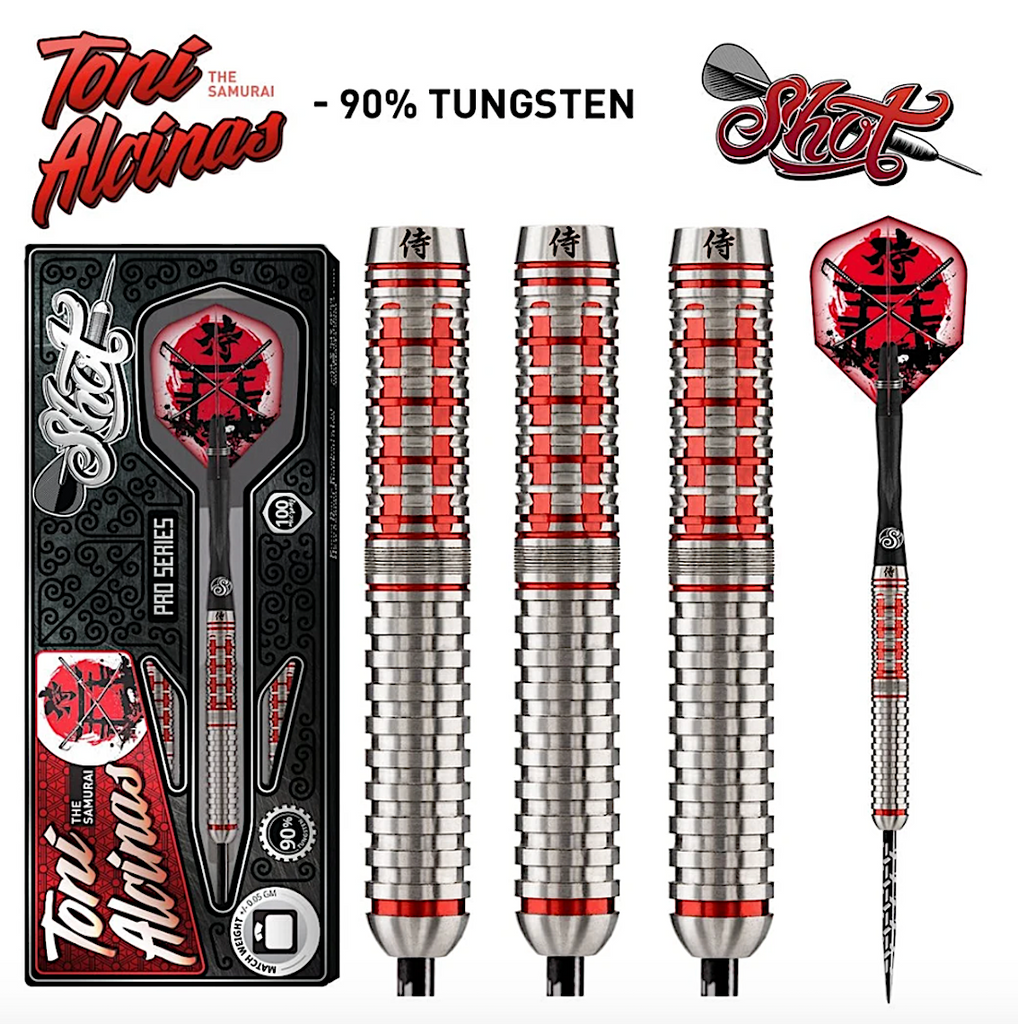 Shot Pro Series - Toni Alcinas Samurai Steel Tip Dart Set 23gm