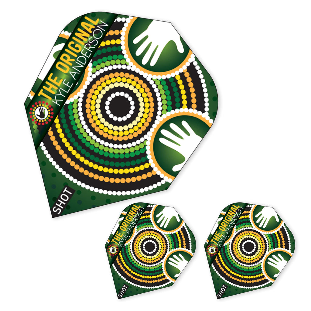 Shot! Darts SF3205 Kyle Anderson Battler Flight Dart Flight Set Small Standard