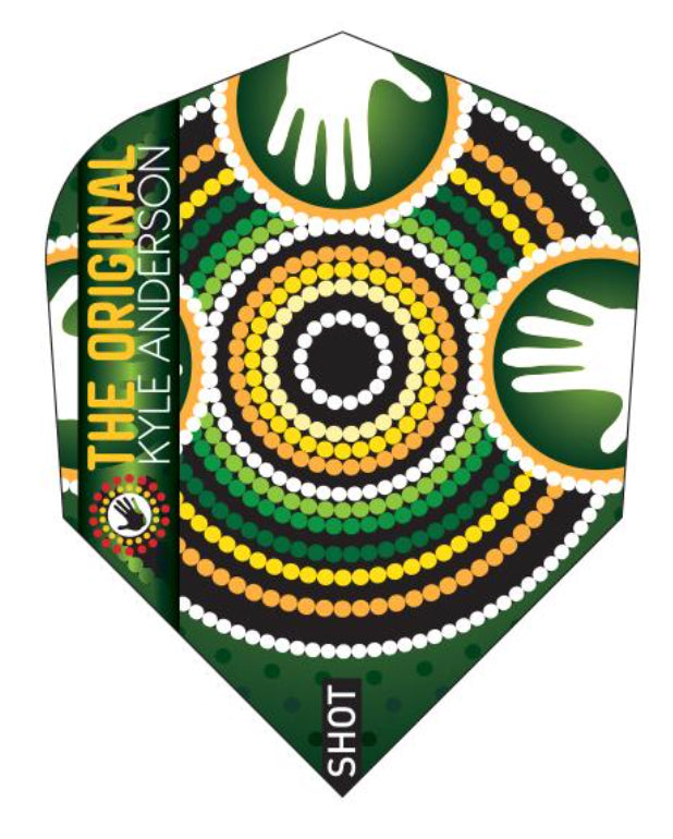 Shot! Darts SF3205 Kyle Anderson Battler Flight Dart Flight Set Small Standard