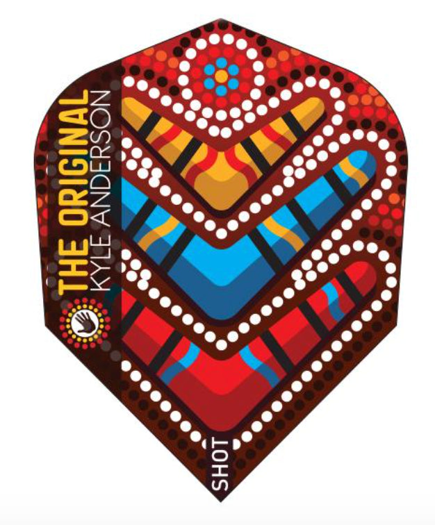 Shot! Darts SF3207 Kyle Anderson Throwing Sticks Dart Flight Set Small Standard