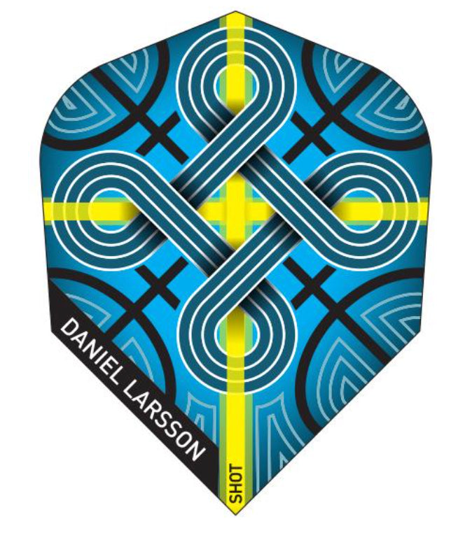 Shot! Darts SF6680 Daniel Larsson Dart Flight Set-Small Standard