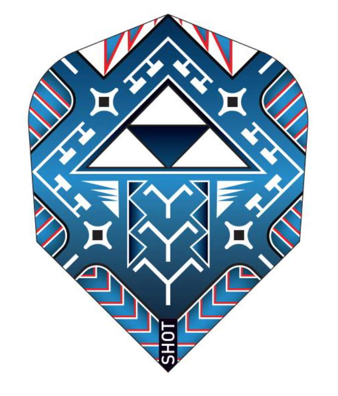 Shot! Darts SF6685 Tribal Weapon Koa Dart Flight Set-Small Standard
