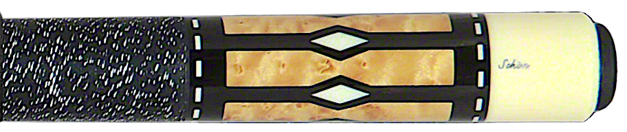 Schon STL8 Two-Piece Ebony/Birdseye Maple Cue Stick - coolpooltables.com