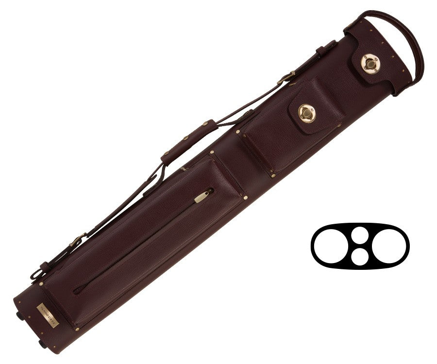 Tango TAPM22 2Bx2S Brown Billiards Pool Cue Stick Case