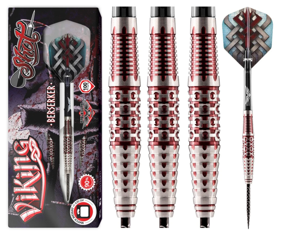 Shot VBST-224 Viking Berserker Steel Tip Dart Set 24gm