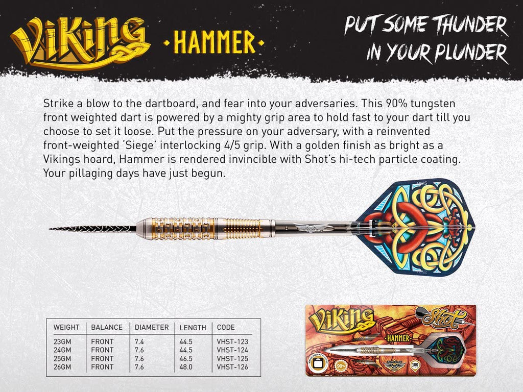 Viking Hammer Steel Tip Dart Set 23gm