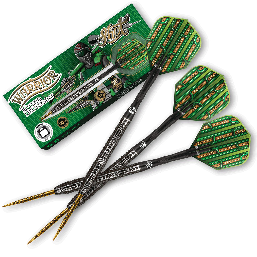 ST-123 Shot! Darts Warrior Rutene Steel Tip Dart Set 23gm