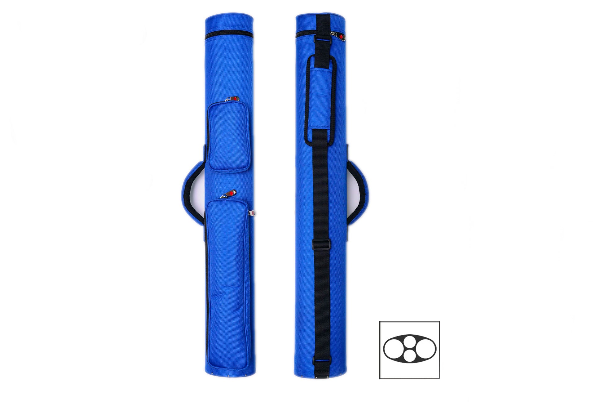 Delta Cue 033-004C-BL 2Bx2S Blue Billiards Pool Cue Stick Case - coolpooltables.com