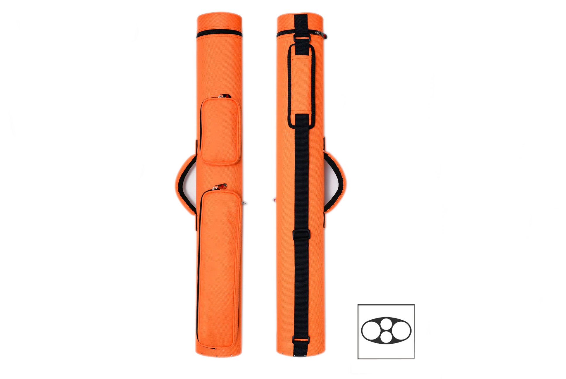 Delta Cue 033-004C-OR 2Bx2S Orange Billiards Pool Cue Stick Case - coolpooltables.com