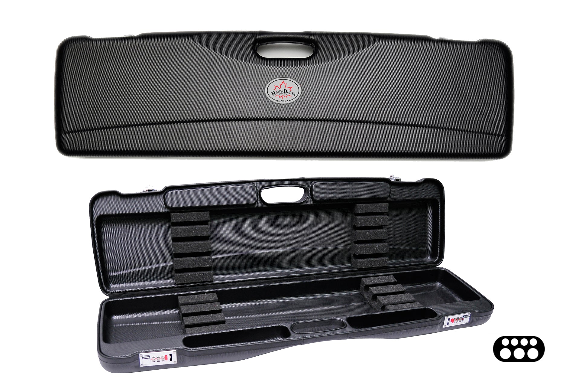 Delta Cue 036-002-BK 3Bx4S Black Billiards Pool Cue Stick Case - coolpooltables.com