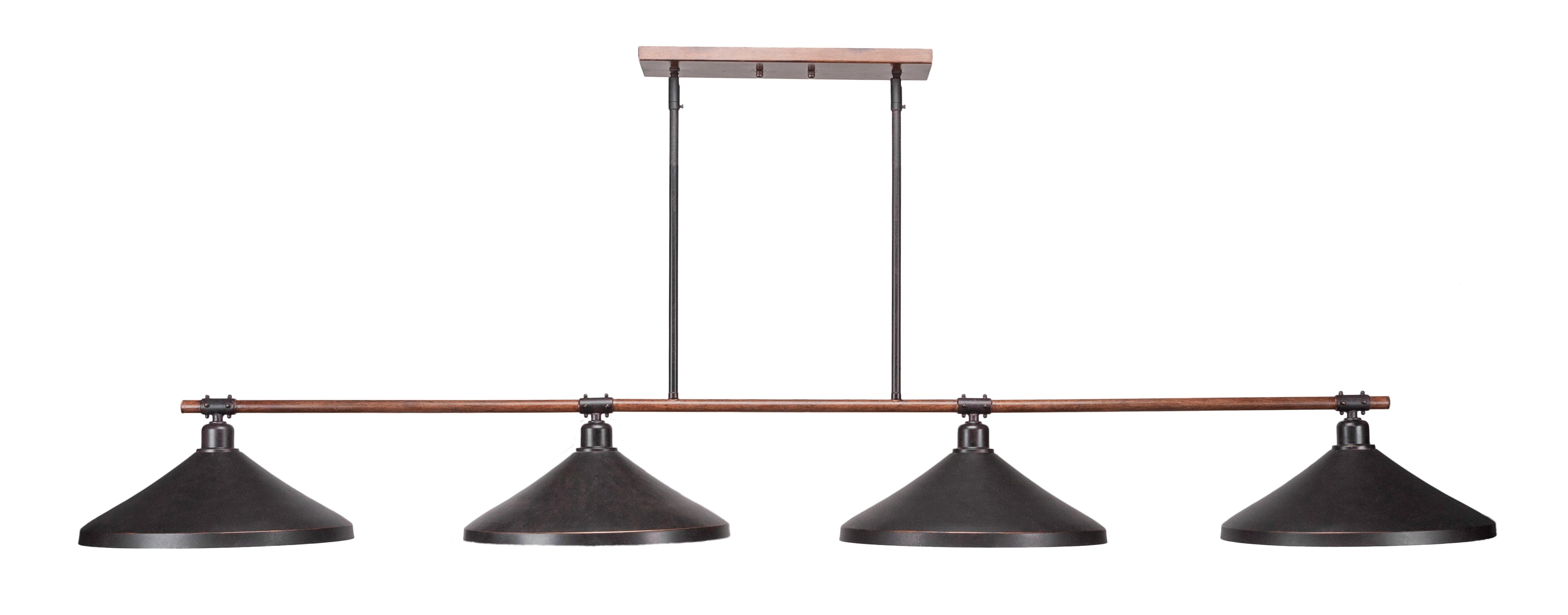 Toltec 1744-422-DG Blacksmith 4 Bulbs Bar Billiards Pool Table Island Light - coolpooltables.com