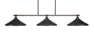 Toltec 1763-422-DG Blacksmith 3 Bulbs Bar Billiards Pool Table Island Light - coolpooltables.com