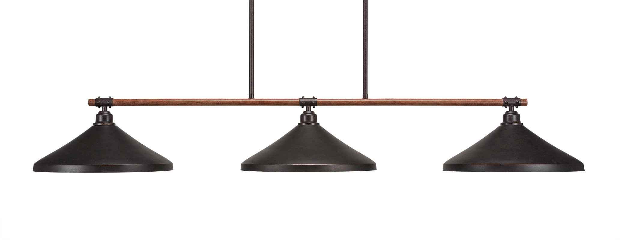 Toltec 1763-422-DG Blacksmith 3 Bulbs Bar Billiards Pool Table Island Light - coolpooltables.com