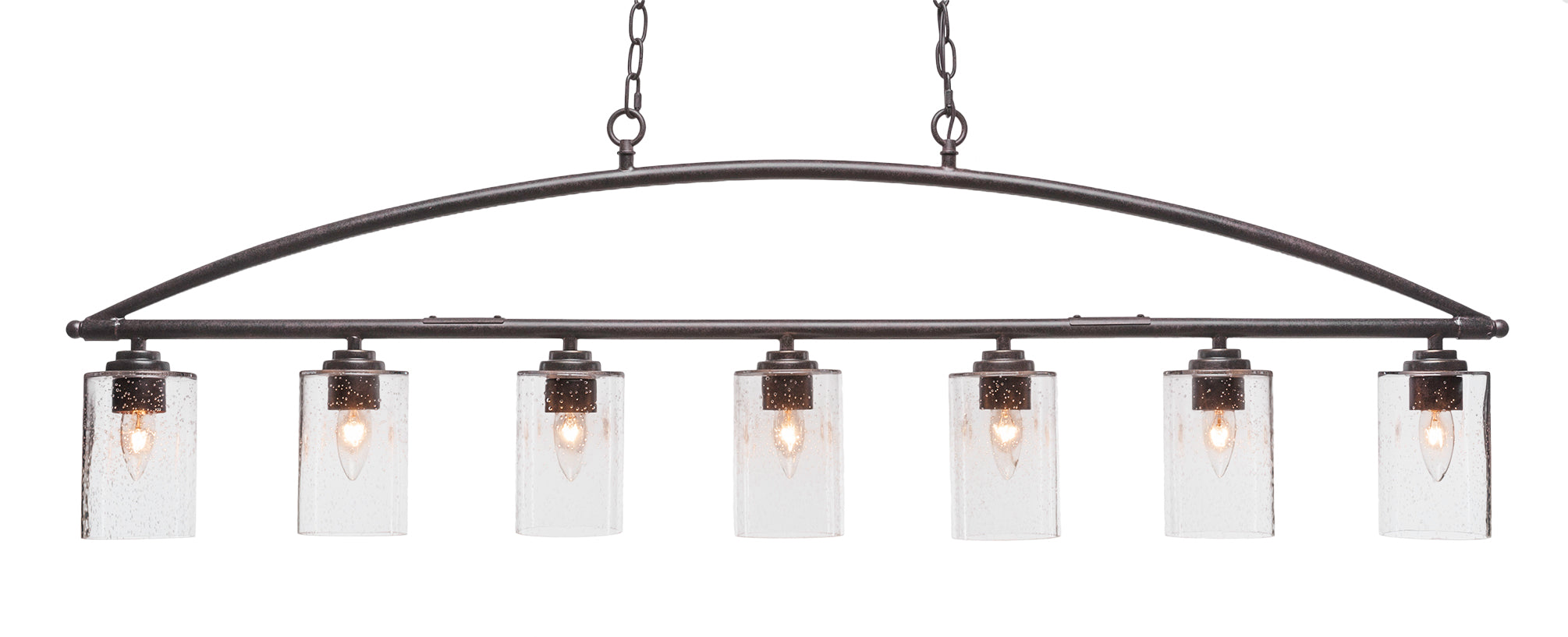 Toltec 2437-DG-300 Marquise 7 Bulbs Bar Billiards Pool Table Island Light - coolpooltables.com