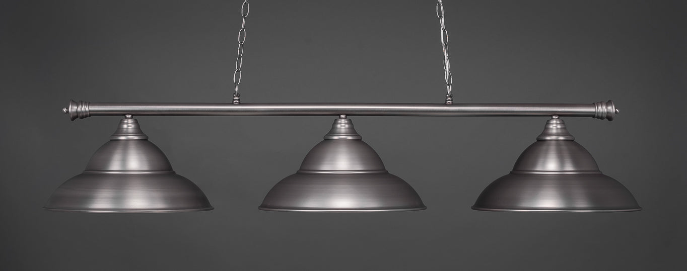 Toltec 373-BN-429-BN Oxford 3 Bulbs Bar Billiards Pool Table Island Light - coolpooltables.com