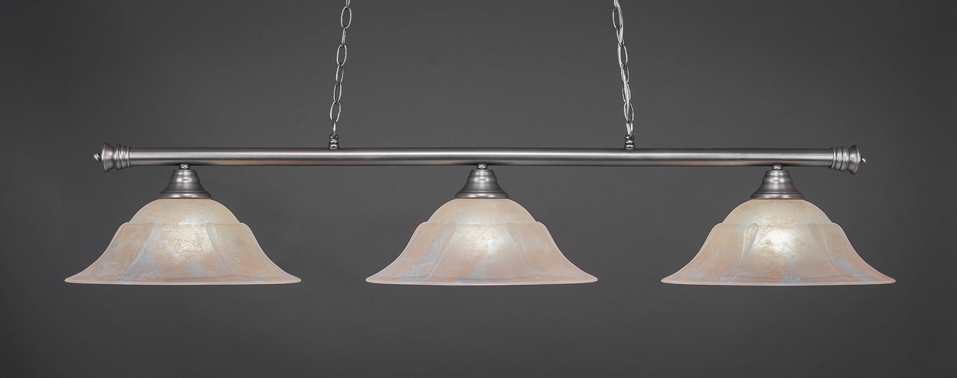Toltec 373-BN-53613 Oxford 3 Bulbs Bar Billiards Pool Table Island Light - coolpooltables.com